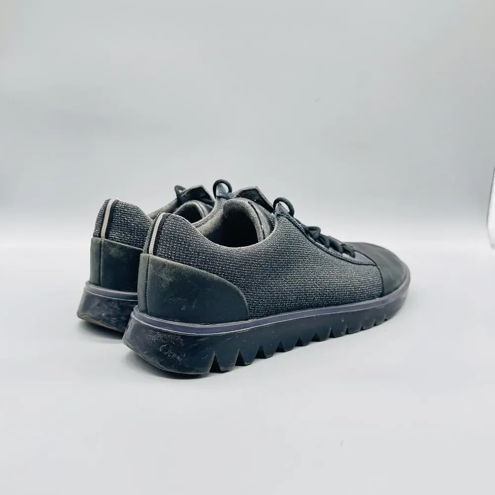 Camper Shoes Mens 9 Black Leather Textile Low Top Casual Sneakers Comfort